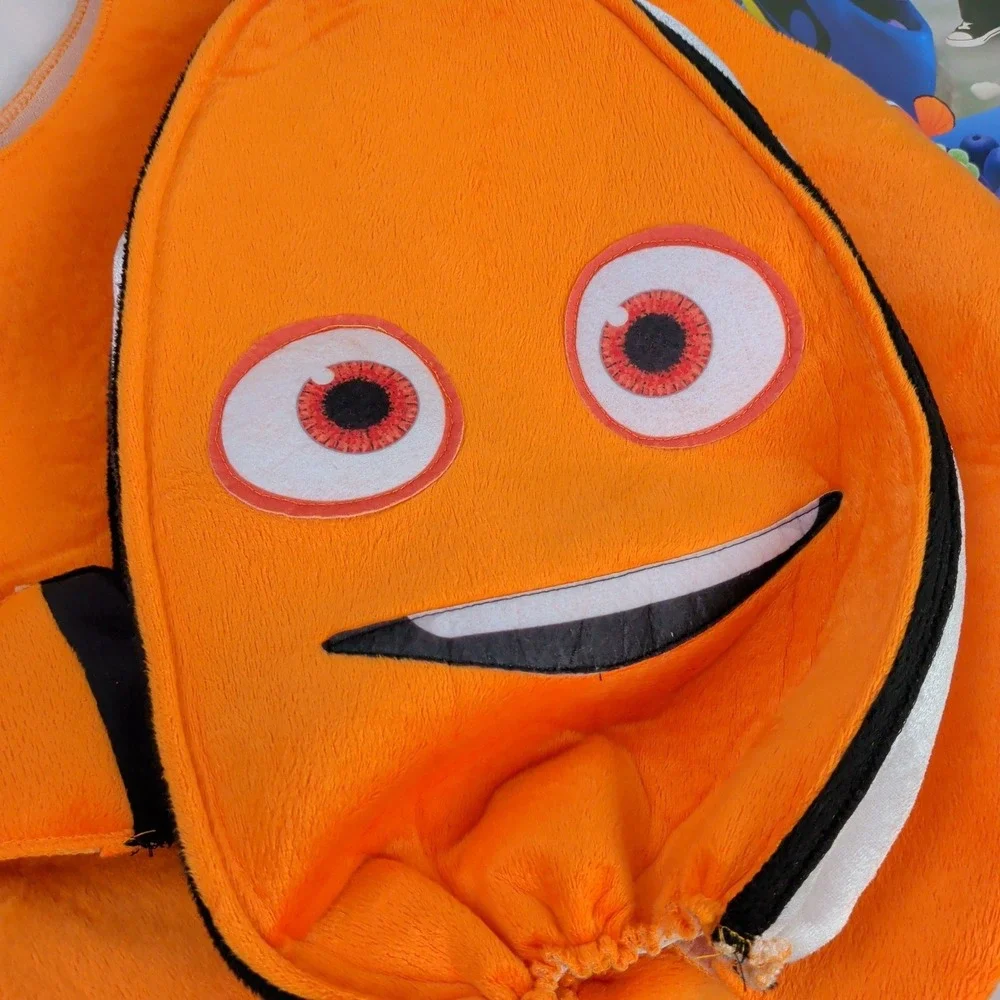 Disney Finding Nemo Deluxe Toddler Costume Halloween Size 4-6 Orange Fish - Picture 2 of 10